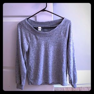 Grey scoop neck sweater